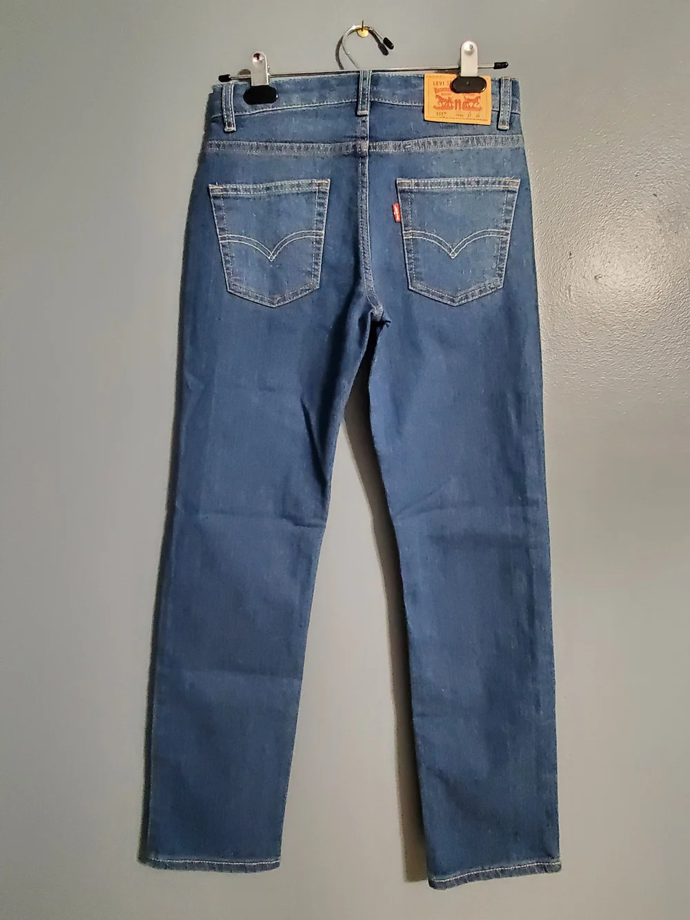 Levi's 511 Boys Blue Slim Straight Jeans Adjustable Waist Size 14